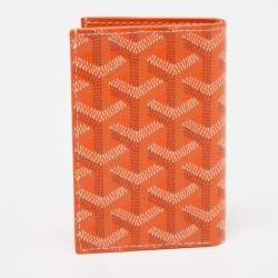 Goyard Orange Goyardine Coated Canvas Saint Pierre Card Holder