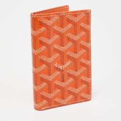 Goyard Orange Goyardine Coated Canvas Saint Pierre Card Holder