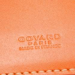 Goyard Orange Goyardine Coated Canvas Saint Pierre Card Holder