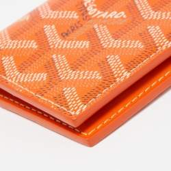 Goyard Orange Goyardine Coated Canvas Saint Pierre Card Holder