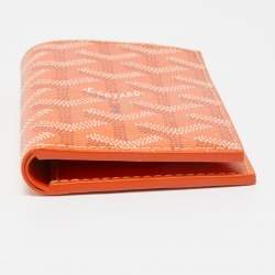 Goyard Orange Goyardine Coated Canvas Saint Pierre Card Holder