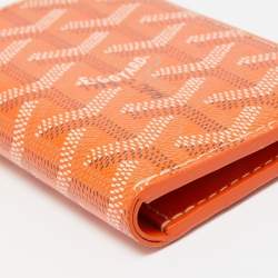 Goyard Orange Goyardine Coated Canvas Saint Pierre Card Holder