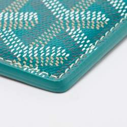 Pre Owned Goyard Green Goyardine Coated Canvas and Leather Saint Sulpice Card Holder