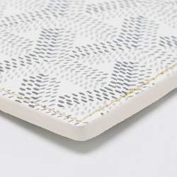 Pre Owned Goyard White Goyardine Coated Canvas and Leather Saint Sulpice Card Holder