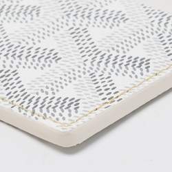 Pre Owned Goyard White Goyardine Coated Canvas and Leather Saint Sulpice Card Holder