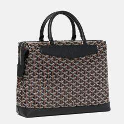 Goyard Black Leather and Signature Canvas Cisaplin Document Case