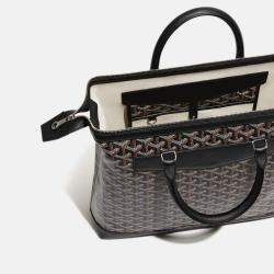 Goyard Black Leather and Signature Canvas Cisaplin Document Case