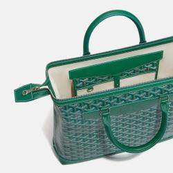 Goyard Green Leather and Signature Canvas Cisaplin Document Case