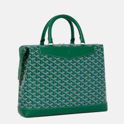 Goyard Green Leather and Signature Canvas Cisaplin Document Case
