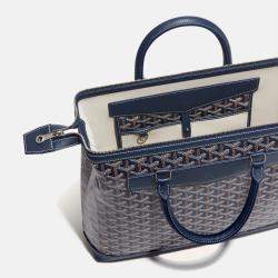 Goyard Navy Blue Leather and Signature Canvas Cisaplin Document Case