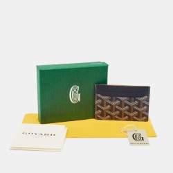 Goyard Navy Blue Goyardine Coated Canvas and Leather Saint Sulpice Card Holder