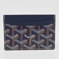 Goyard Navy Blue Goyardine Coated Canvas and Leather Saint Sulpice Card Holder