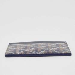 Goyard Navy Blue Goyardine Coated Canvas and Leather Saint Sulpice Card Holder