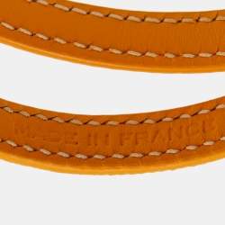 Goyard Edmond Leather Silver Tone Bracelet