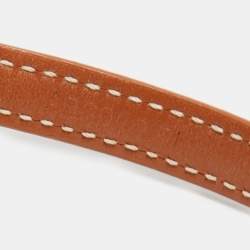 Goyard Edmond Leather Silver Tone Bracelet