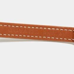 Goyard Edmond Leather Silver Tone Bracelet