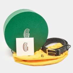 Goyard Black Goyardine Coated Canvas and Leather Buckle Belt 95 CM