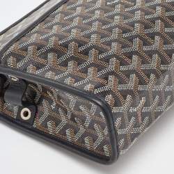 Goyard Black Goyardine Coated Canvas Jouvence MM Toiletry Bag