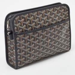 Goyard Black Goyardine Coated Canvas Jouvence MM Toiletry Bag