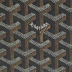 Pre Owned Goyard Black Goyardine Coated Canvas Grenelle Passport Cover