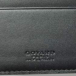 Pre Owned Goyard Black Goyardine Coated Canvas Grenelle Passport Cover