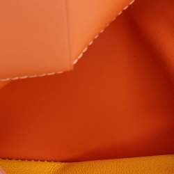 Pre Owned Goyard Grenelle Passport Cover Orange Goyardine Coated Canvas 