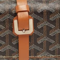 Pre Owned Goyard Double Travel Watch Case Brown Goyardine Coated Canvas and Leather