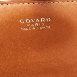 Pre Owned Goyard Double Travel Watch Case Brown Goyardine Coated Canvas and Leather
