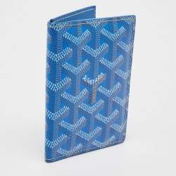 Goyard Blue Goyardine Coated Canvas Saint Marc Card Holder