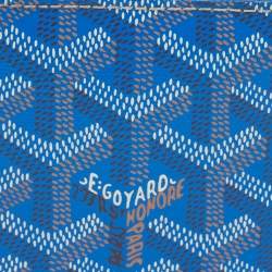 Goyard Blue Goyardine Coated Canvas Saint Marc Card Holder