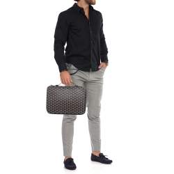 Goyard Black Goyardine Coated Canvas and Leather Compagnon Universel Briefcase 