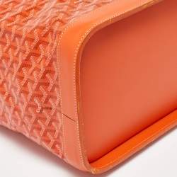 Goyard Orange Goyardine Coated Canvas and Leather Steamer Bag