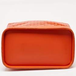 Goyard Orange Goyardine Coated Canvas and Leather Steamer Bag