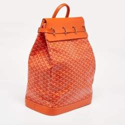 Goyard Orange Goyardine Coated Canvas and Leather Steamer Bag