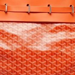 Goyard Orange Goyardine Coated Canvas and Leather Steamer Bag