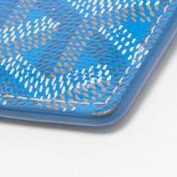 Goyard Blue Goyardine Coated Canvas and Leather Saint Sulpice Card Holder