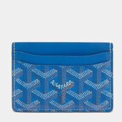 Goyard Blue Goyardine Coated Canvas and Leather Saint Sulpice Card Holder