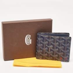 Goyard Blue Goyardine Coated Canvas Victoire Bifold Wallet