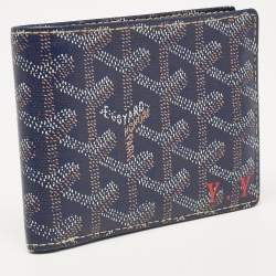 Goyard Blue Goyardine Coated Canvas Victoire Bifold Wallet