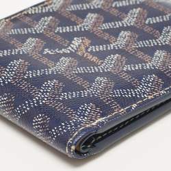 Goyard Blue Goyardine Coated Canvas Victoire Bifold Wallet