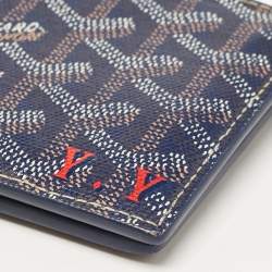 Goyard Blue Goyardine Coated Canvas Victoire Bifold Wallet