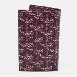 Goyard Burgundy Goyardine Coated Canvas Saint Pierre Card Holder