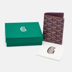 Goyard Burgundy Goyardine Coated Canvas Saint Pierre Card Holder