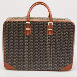 Goyard Brown Goyardine Coated Canvas and Leather Majordome 50 Soft Suitcase