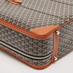 Goyard Brown Goyardine Coated Canvas and Leather Majordome 50 Soft Suitcase