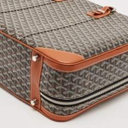 Goyard Brown Goyardine Coated Canvas and Leather Majordome 50 Soft Suitcase