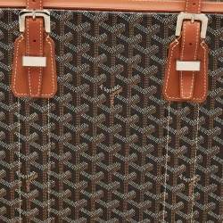 Goyard Brown Goyardine Coated Canvas and Leather Majordome 50 Soft Suitcase