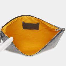 Goyard Gray Pvc Coated Canvas Senna GM Clutch Bag
