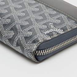 Goyard Grey Goyardine Coated Canvas and Leather Matignon GM Wallet