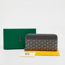 Goyard Grey Goyardine Coated Canvas and Leather Matignon GM Wallet